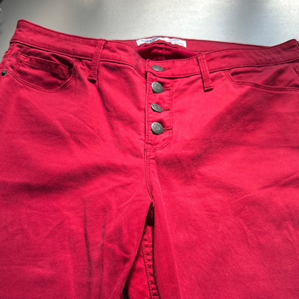Old Navy Red Rockstar Super Skinny Jeans